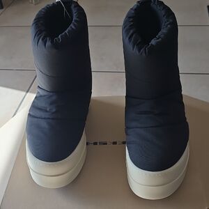 Rick Owens Black and Cream Men's Boots